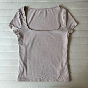 American Eagle Square Neck Hey Baby Tee